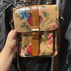 Patricia Nash Floral Crossbody Bag - Brown and Multicolor